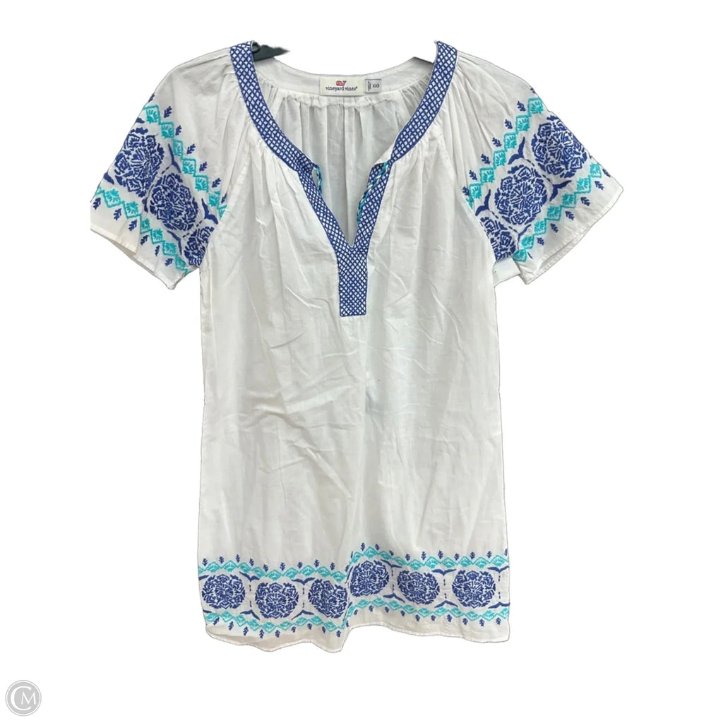 Dress Casual Midi By Vineyard Vines In White, Size: Xxs