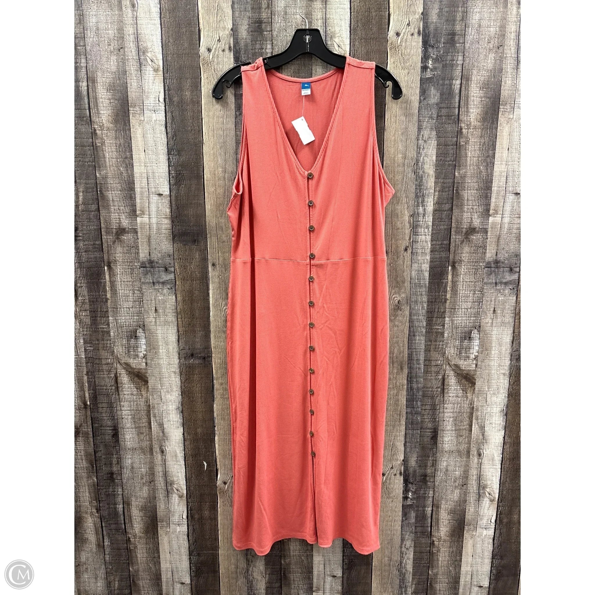 Dress Casual Maxi By Old Navy In Coral, Size: Xl