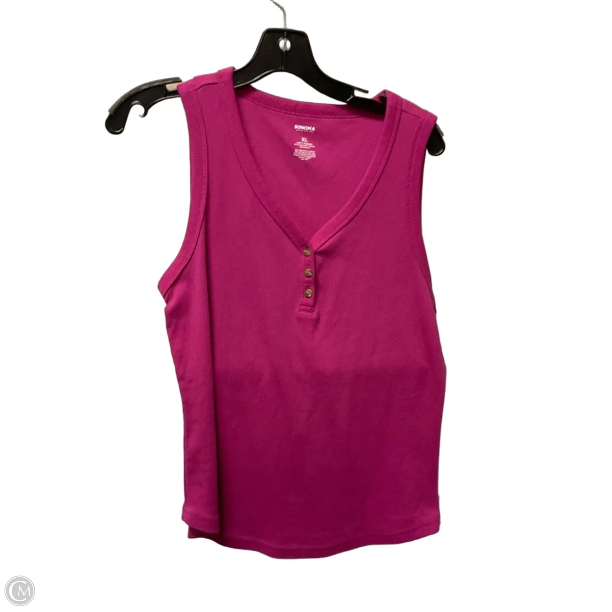 Top Sleeveless By Sonoma In Pink, Size: Xl
