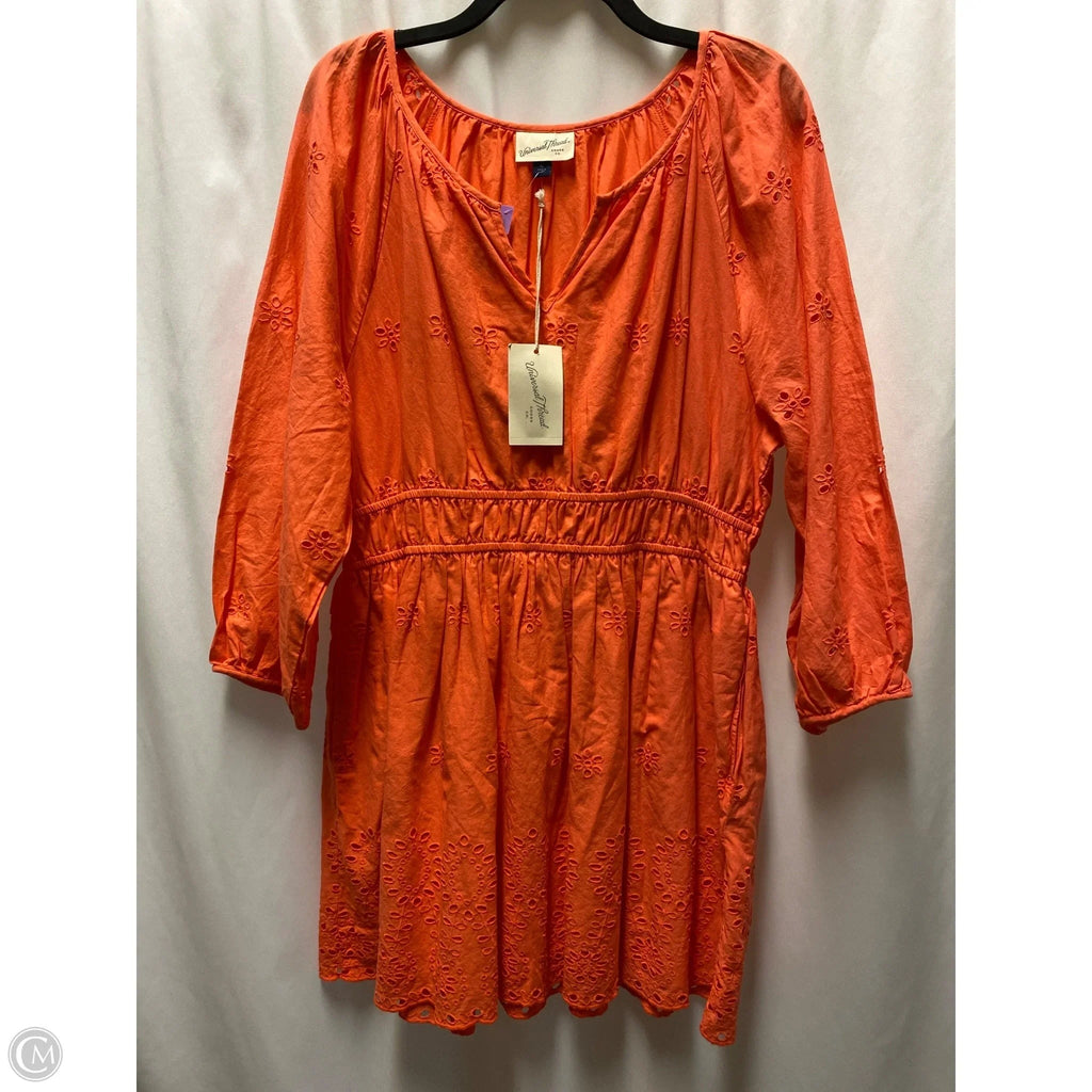 Dress Casual Midi By Universal Thread In Peach, Size: Xl