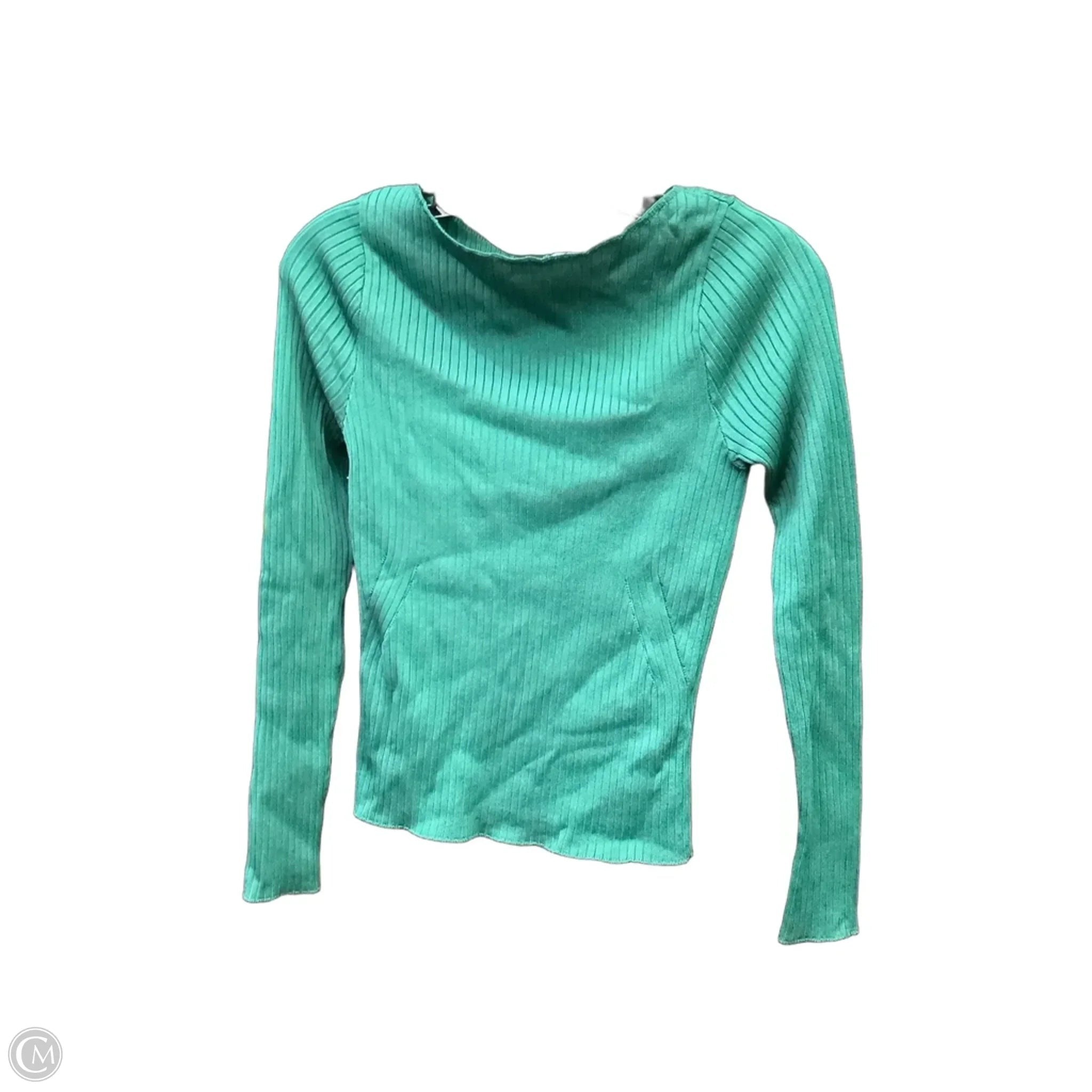 Top Long Sleeve By Abercrombie And Fitch In Green, Size: M