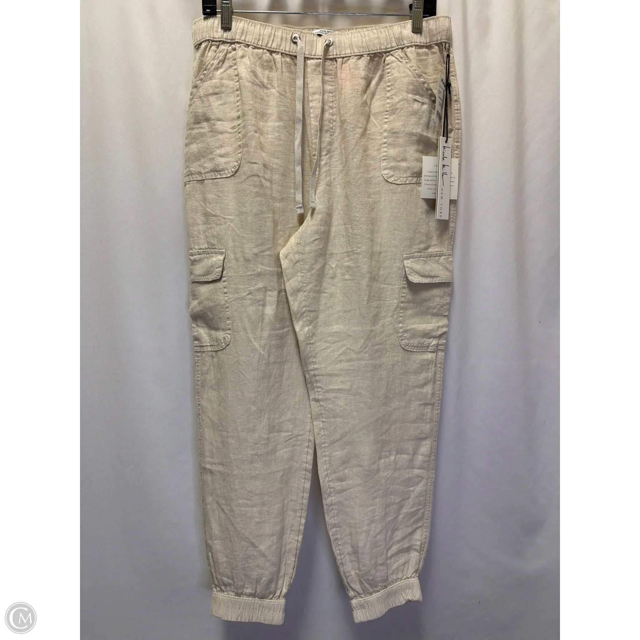 Pants Linen By Nicole By Nicole Miller In Tan, Size: L
