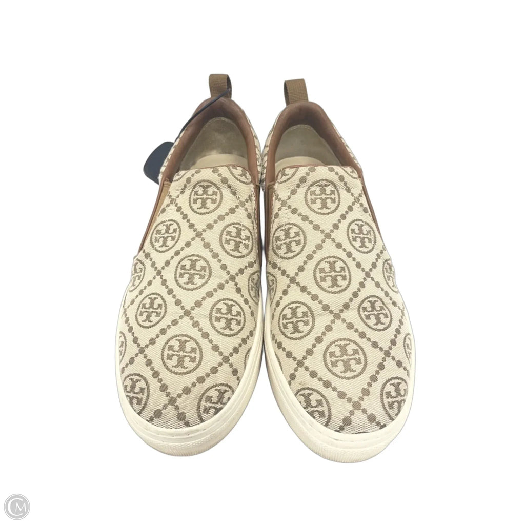 Shoes Designer By Tory Burch In Cream & Tan, Size: 6.5