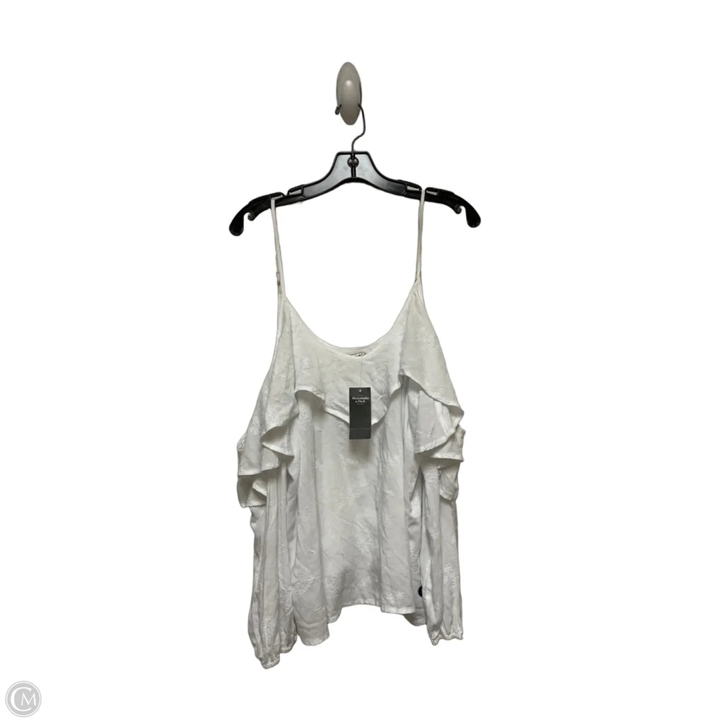 Top Long Sleeve By Abercrombie And Fitch In White, Size: L