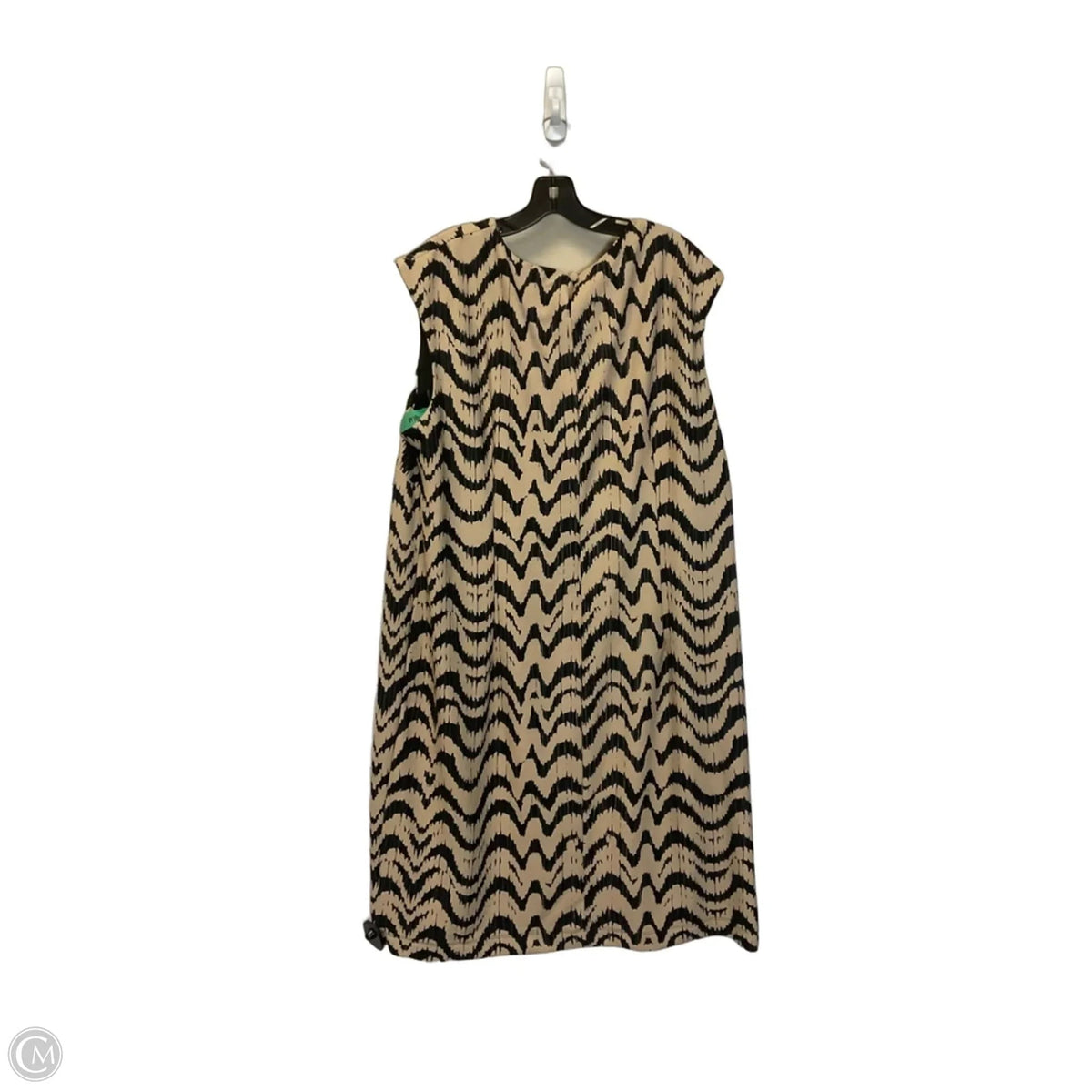 Dress Casual Midi By Karin Stevens In Tan, Size: 2x