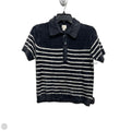 Sweater Short Sleeve By A New Day In Black & White, Size: Xs