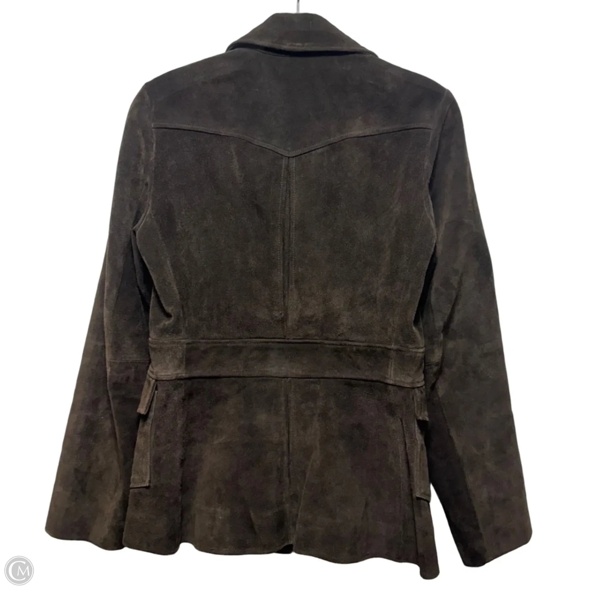 Jacket Leather By Banana Republic In Brown, Size: S