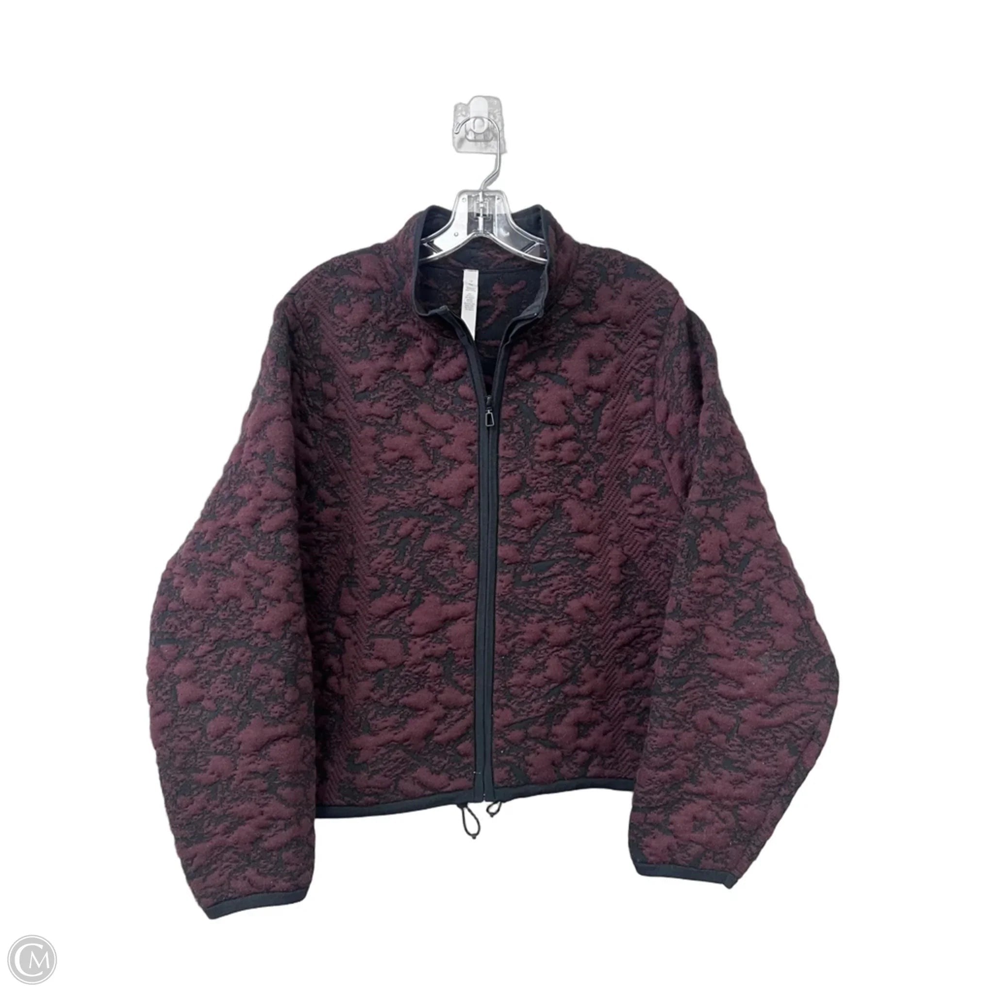 Athletic Jacket By Lululemon In Maroon, Size: 12