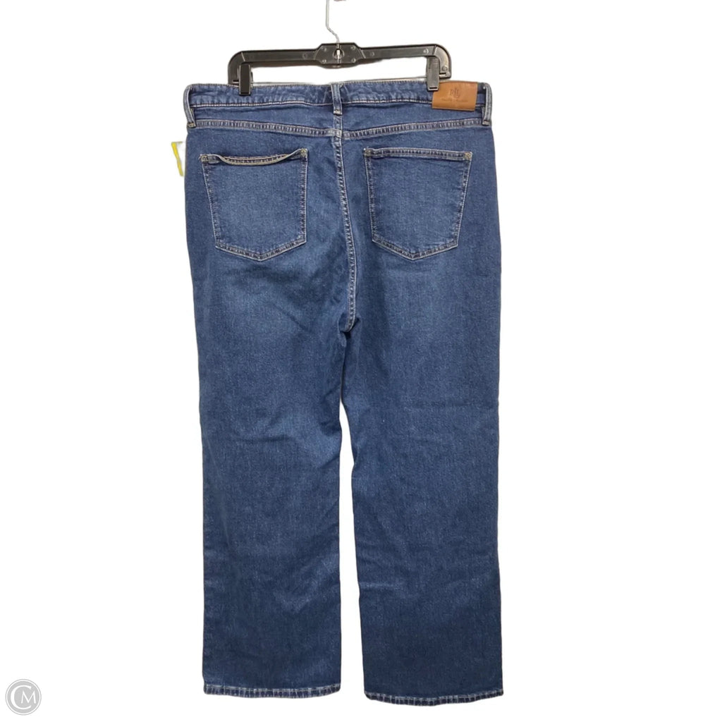 Jeans Wide Leg By Lauren By Ralph Lauren In Blue Denim, Size: 16