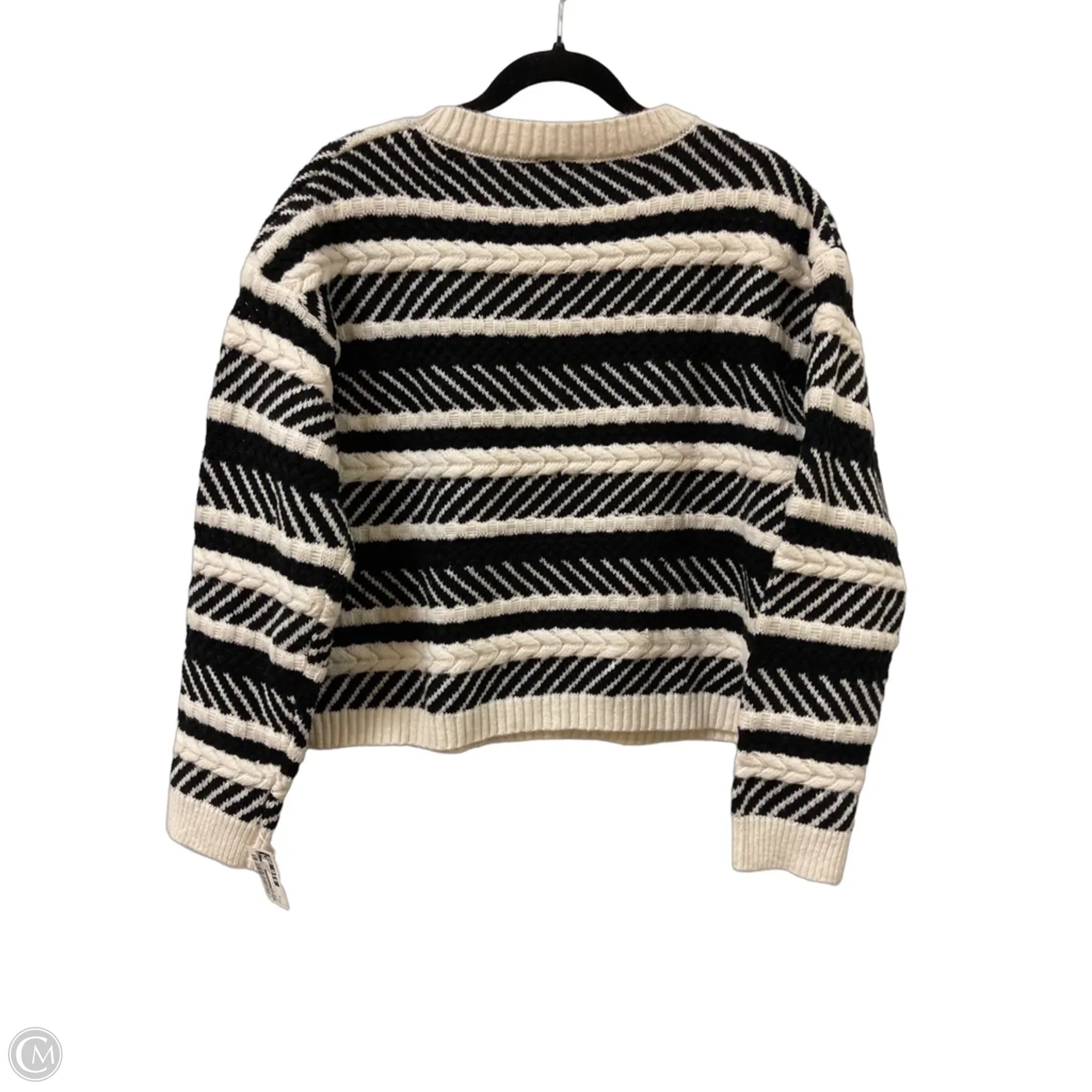 Sweater By Bobeau In Black & Cream, Size: M