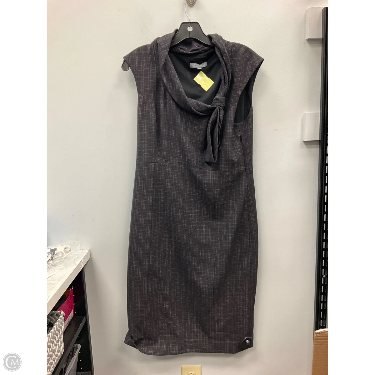 Dress Casual Midi By Classiques Entier In Black & Cream, Size: 10