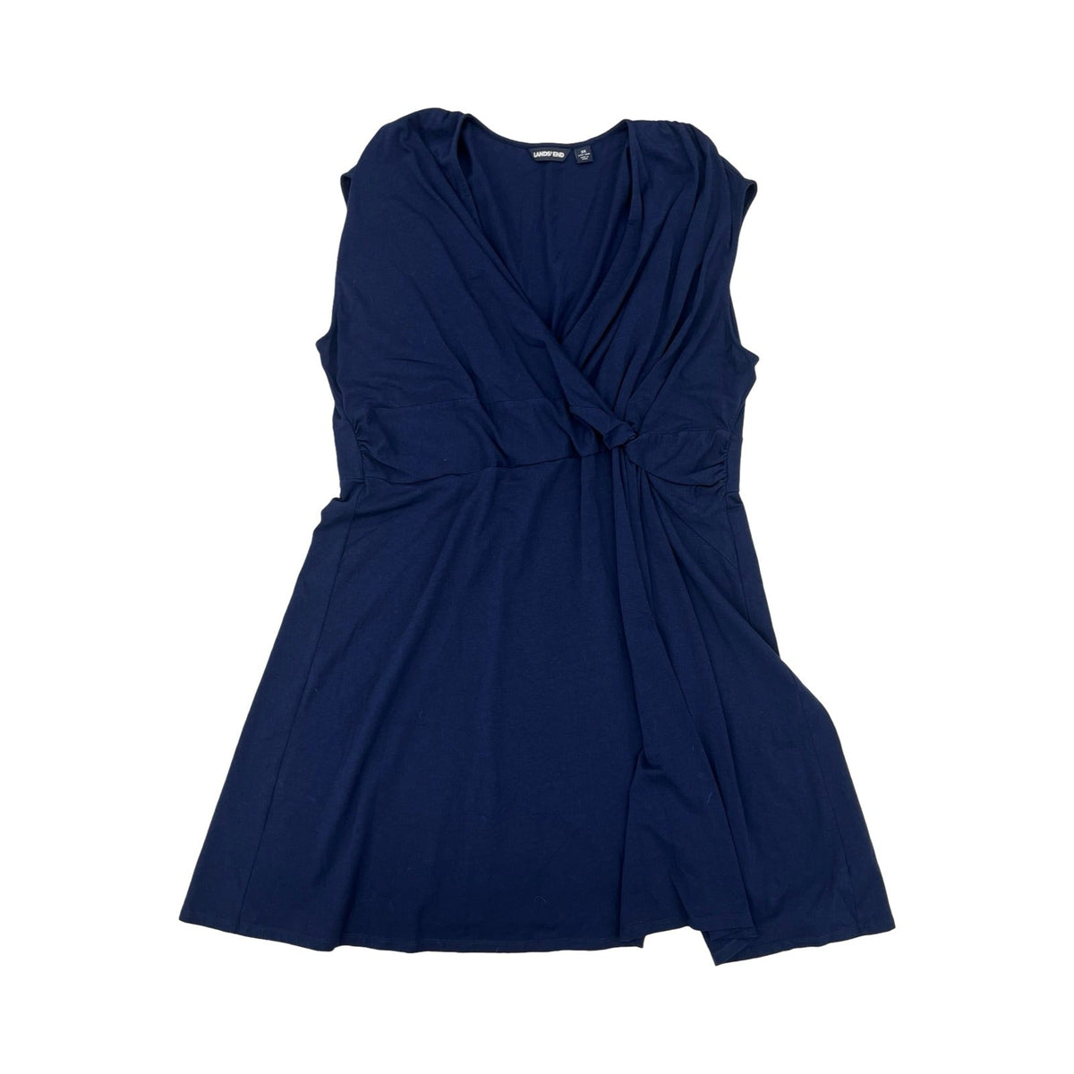 Dress Casual Midi By Lands End In Navy, Size:3X