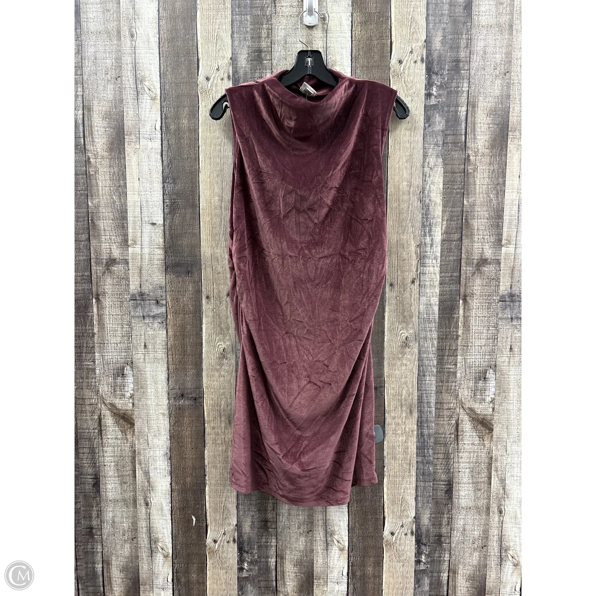 Dress Casual Midi By A New Day In Maroon, Size: L