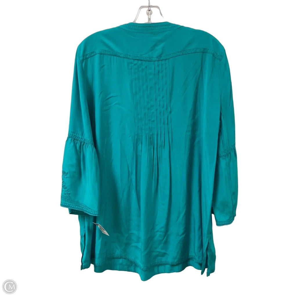 Tunic Long Sleeve By John Mark In Blue, Size: L