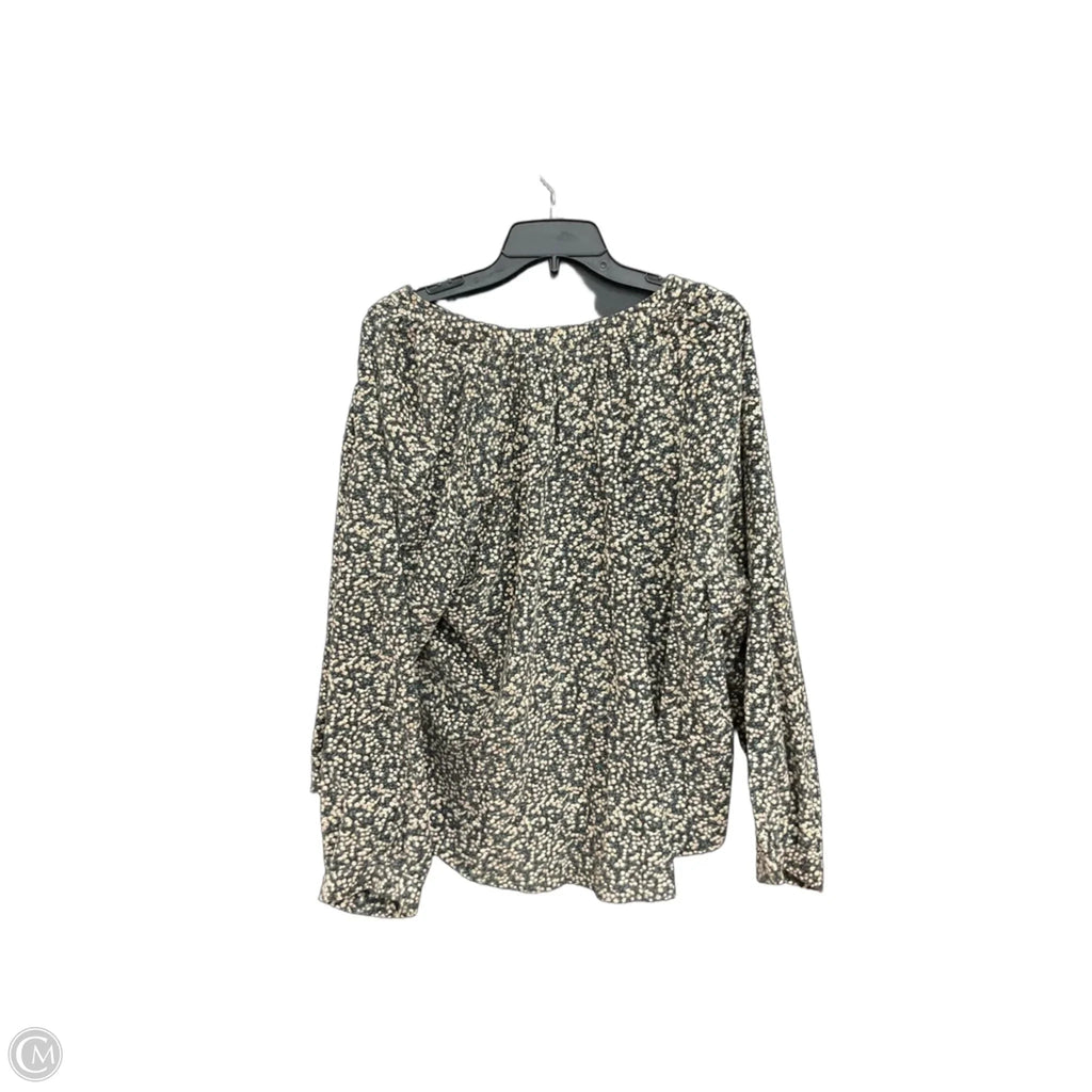 Blouse Long Sleeve By Universal Thread In Green, Size: 1x