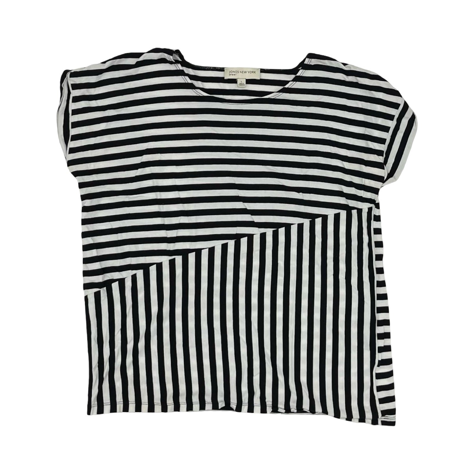Top Ss By Jones New York In Black & White, Size:L