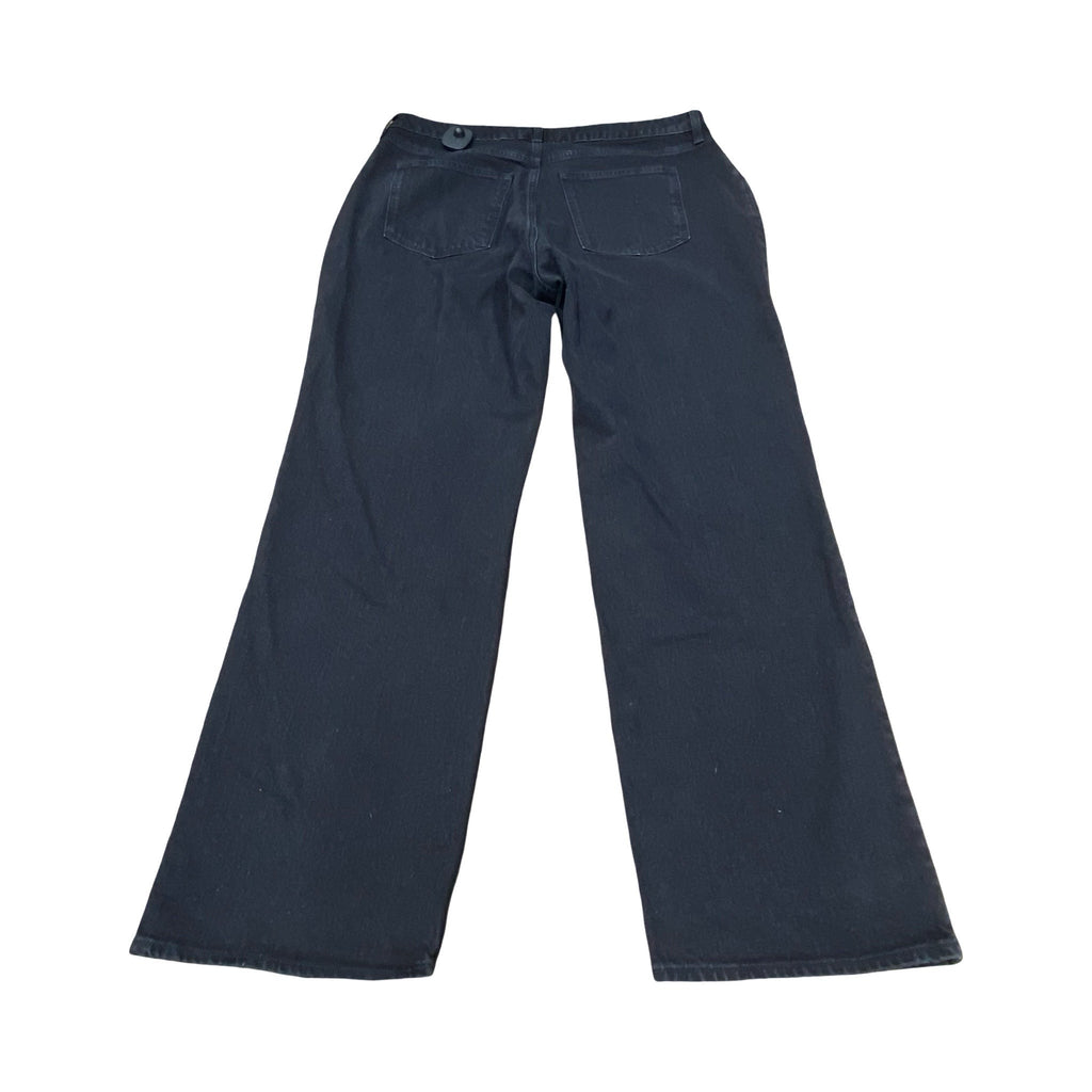 Jeans Straight By Abercrombie And Fitch In Black Denim, Size:16