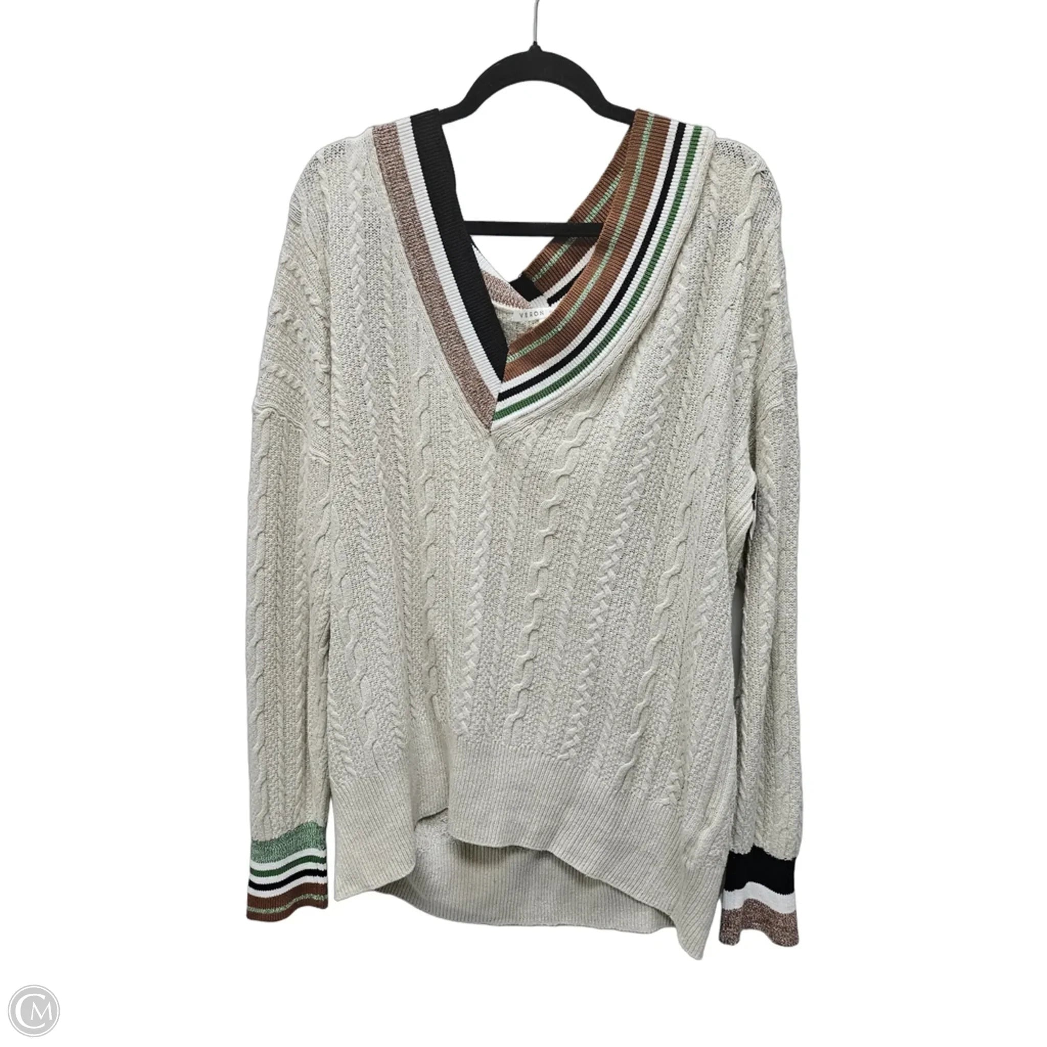 Sweater By Veronica Beard In Tan, Size: Xl