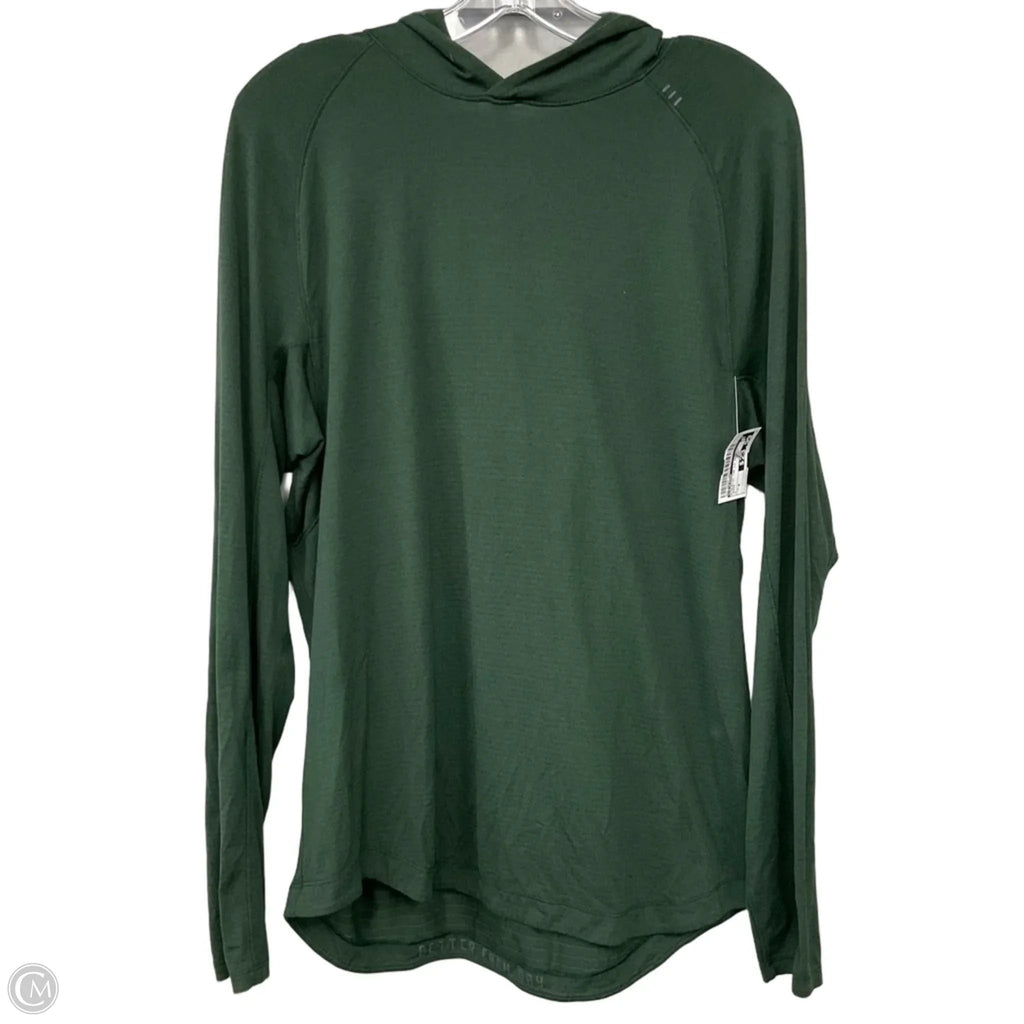 Athletic Top Long Sleeve Hoodie By Lululemon In Green, Size: 6