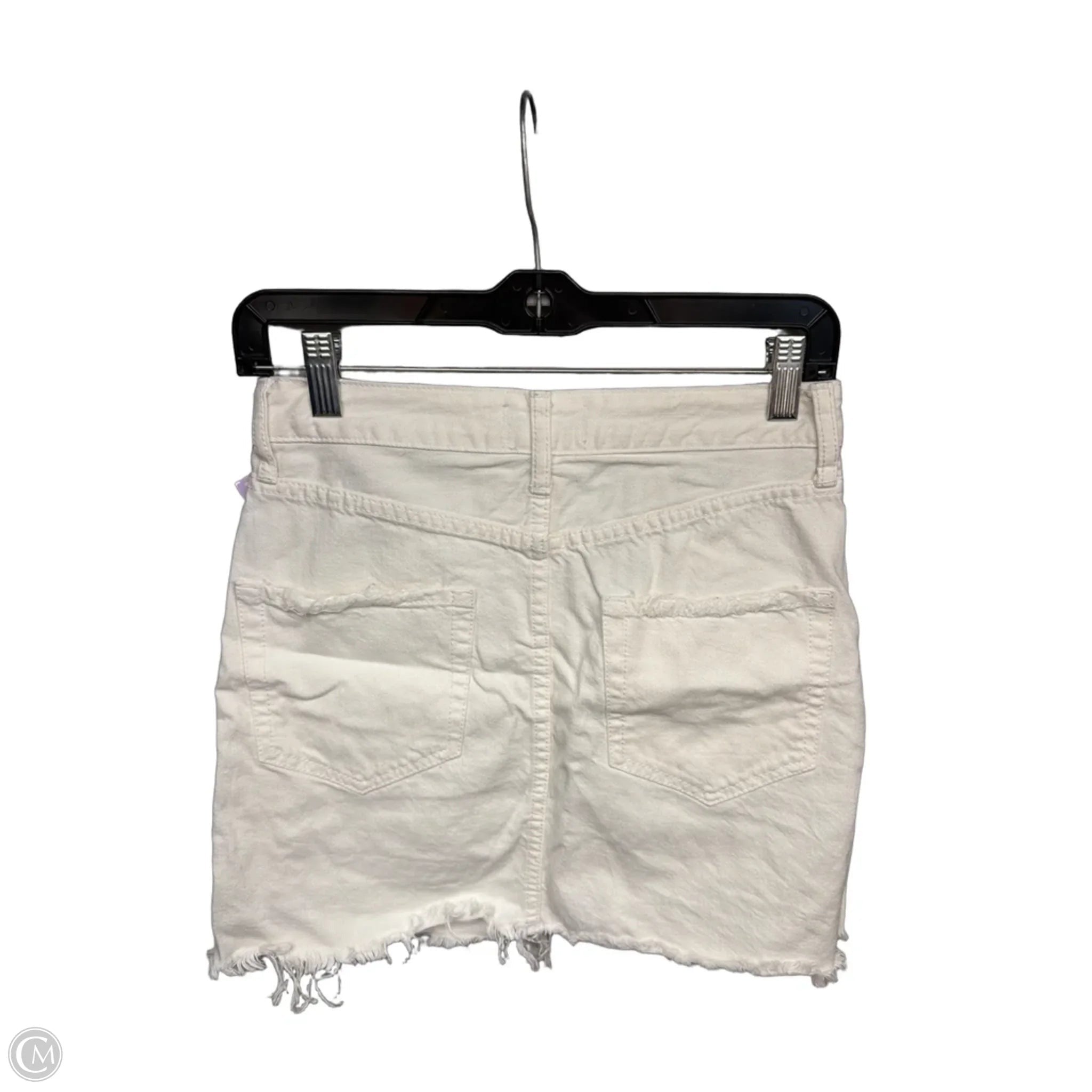 Skirt Midi By Abercrombie And Fitch In White Denim, Size: 0
