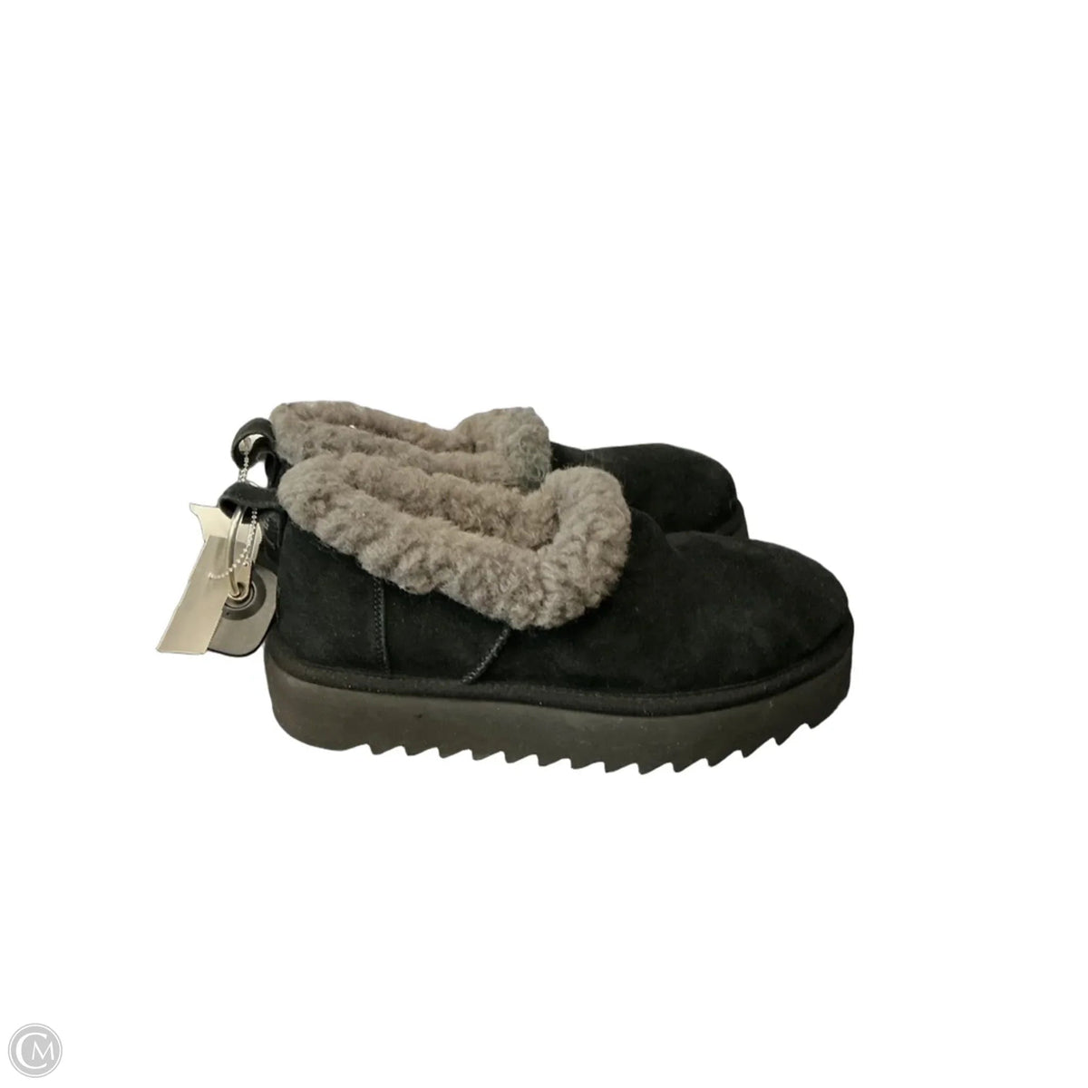 Slippers Designer By Ugg In Black, Size: 10
