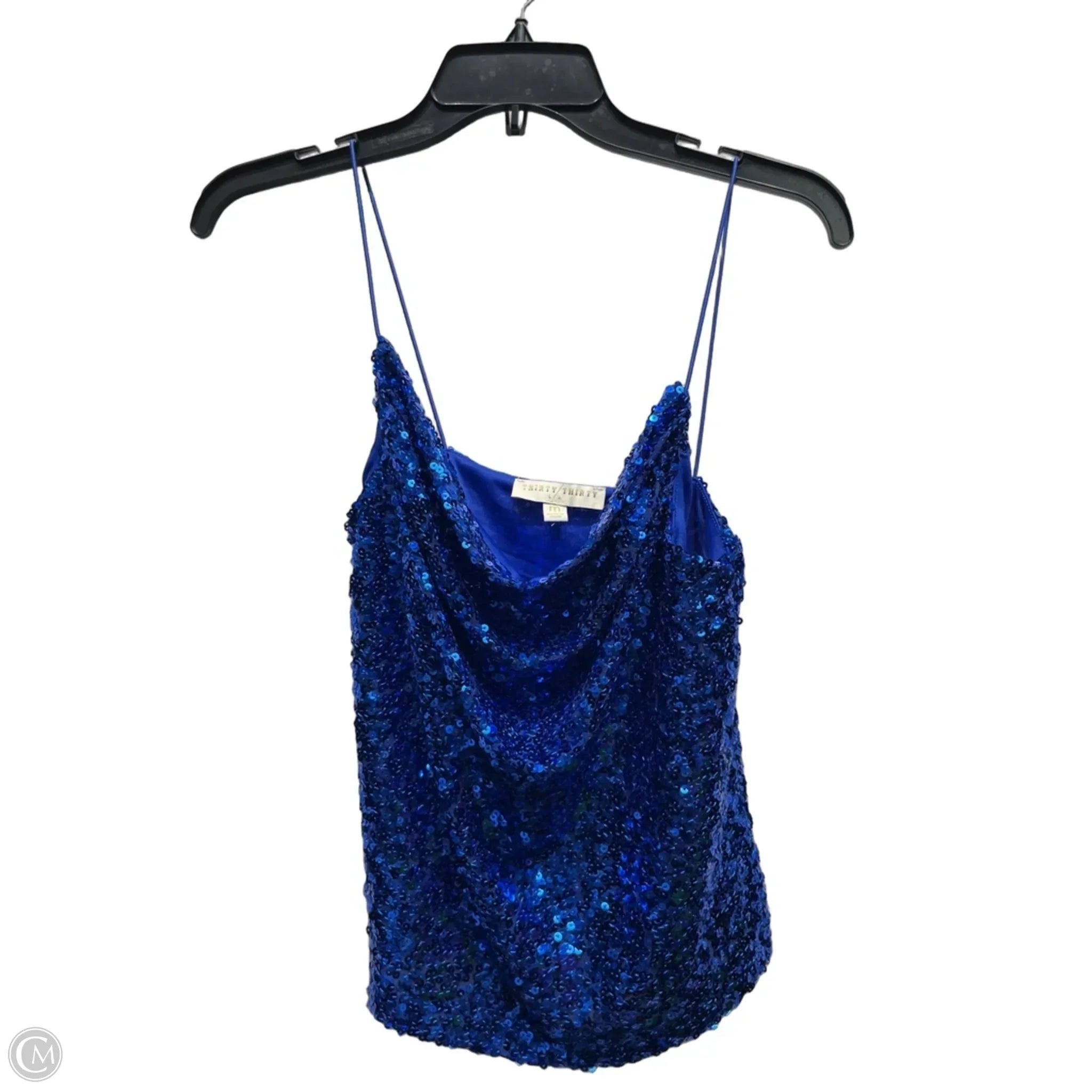 Top Sleeveless By Thirty Thirty In Blue, Size: M