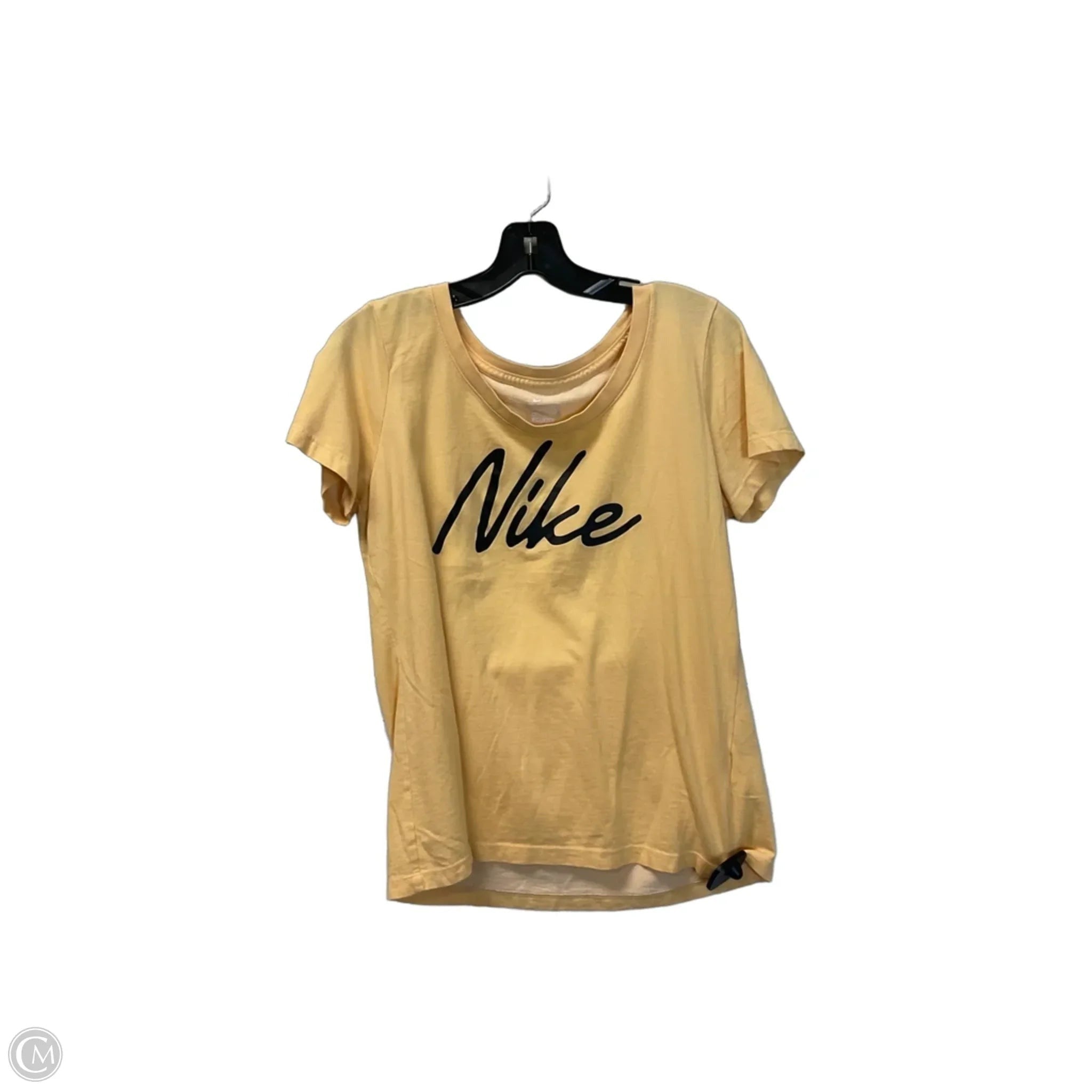 Top Short Sleeve Basic By Nike Apparel In Yellow, Size: M