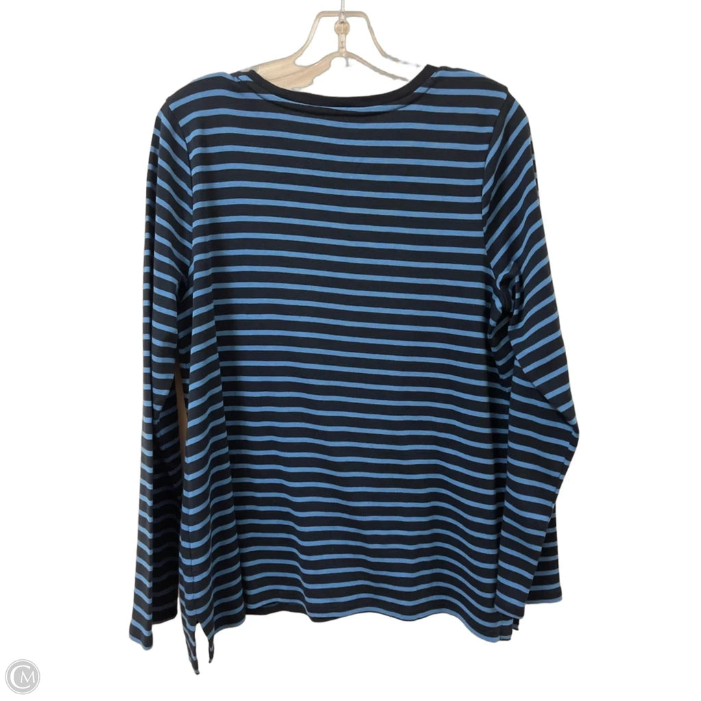 Top Long Sleeve By J. Jill In Striped Pattern, Size: L