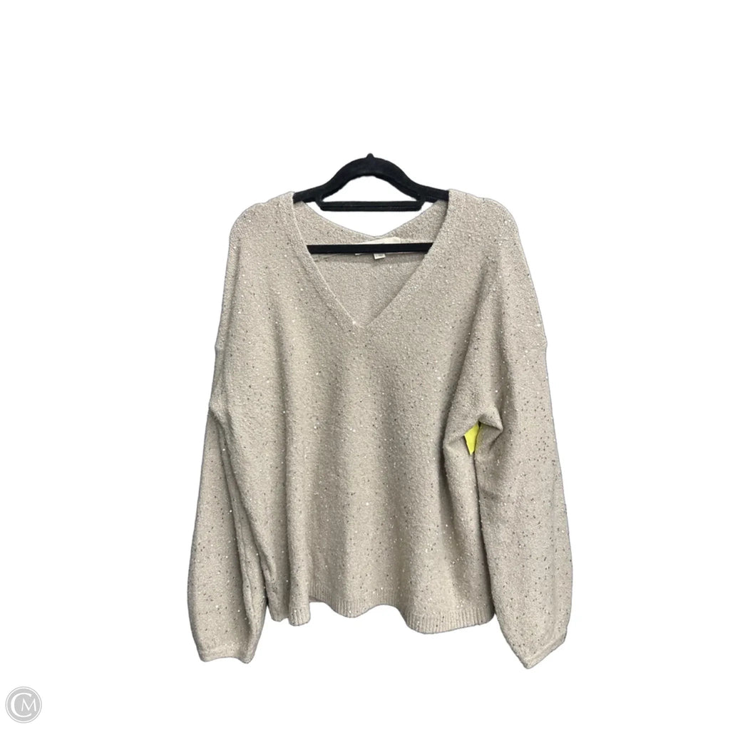 Sweater By Loft In Taupe, Size: L