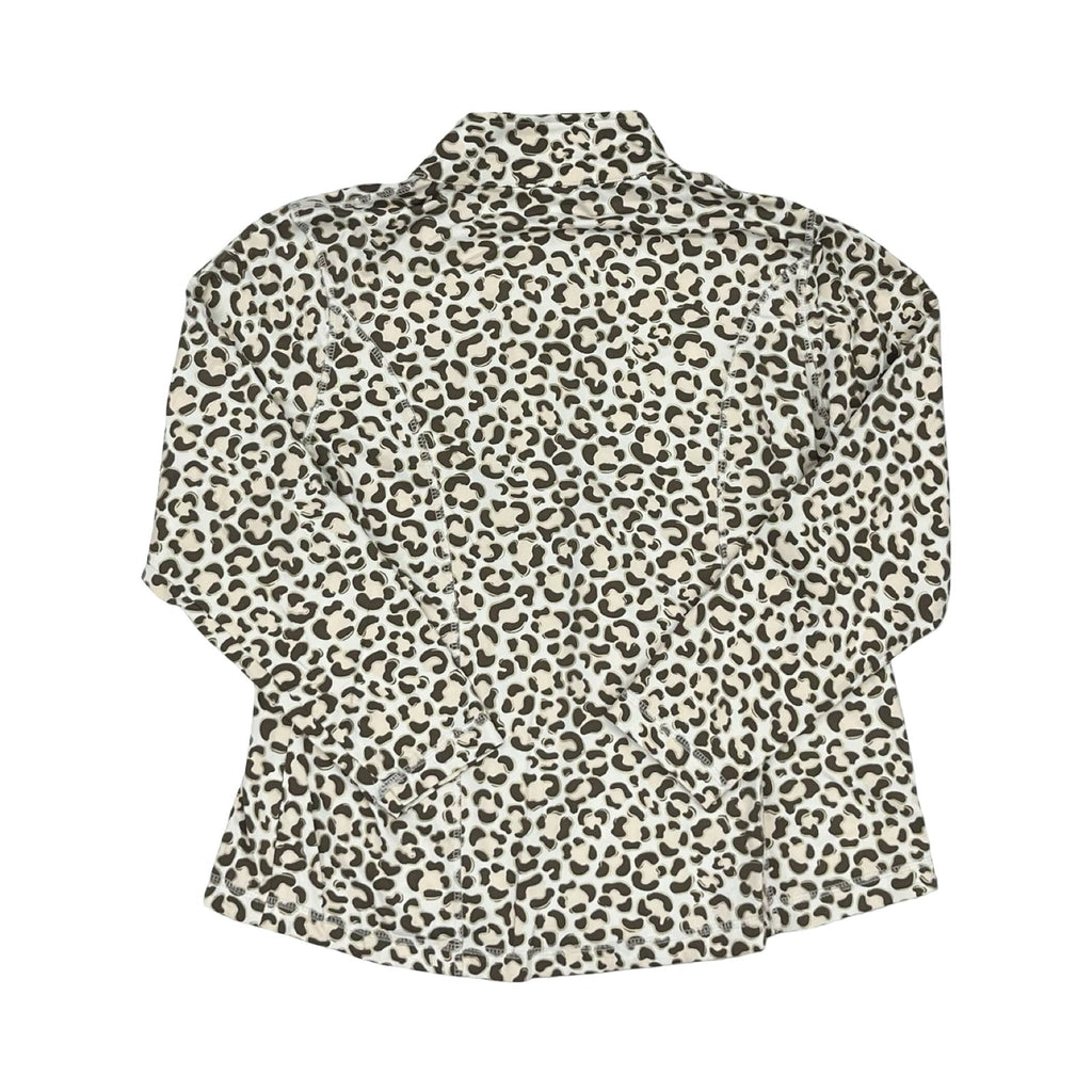 Athletic Jacket By Lulu B In Leopard Print, Size:L