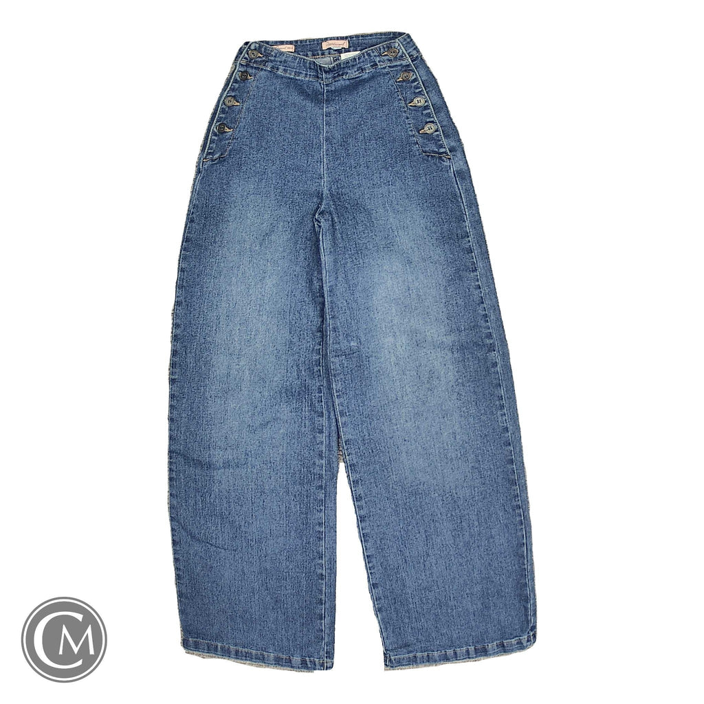 Jeans Wide Leg By Clothes Mentor In Blue Denim, Size: 0