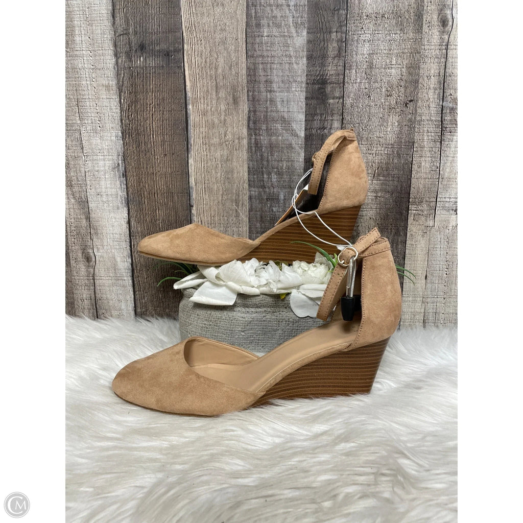 Shoes Heels Wedge By A New Day In Tan, Size: 11