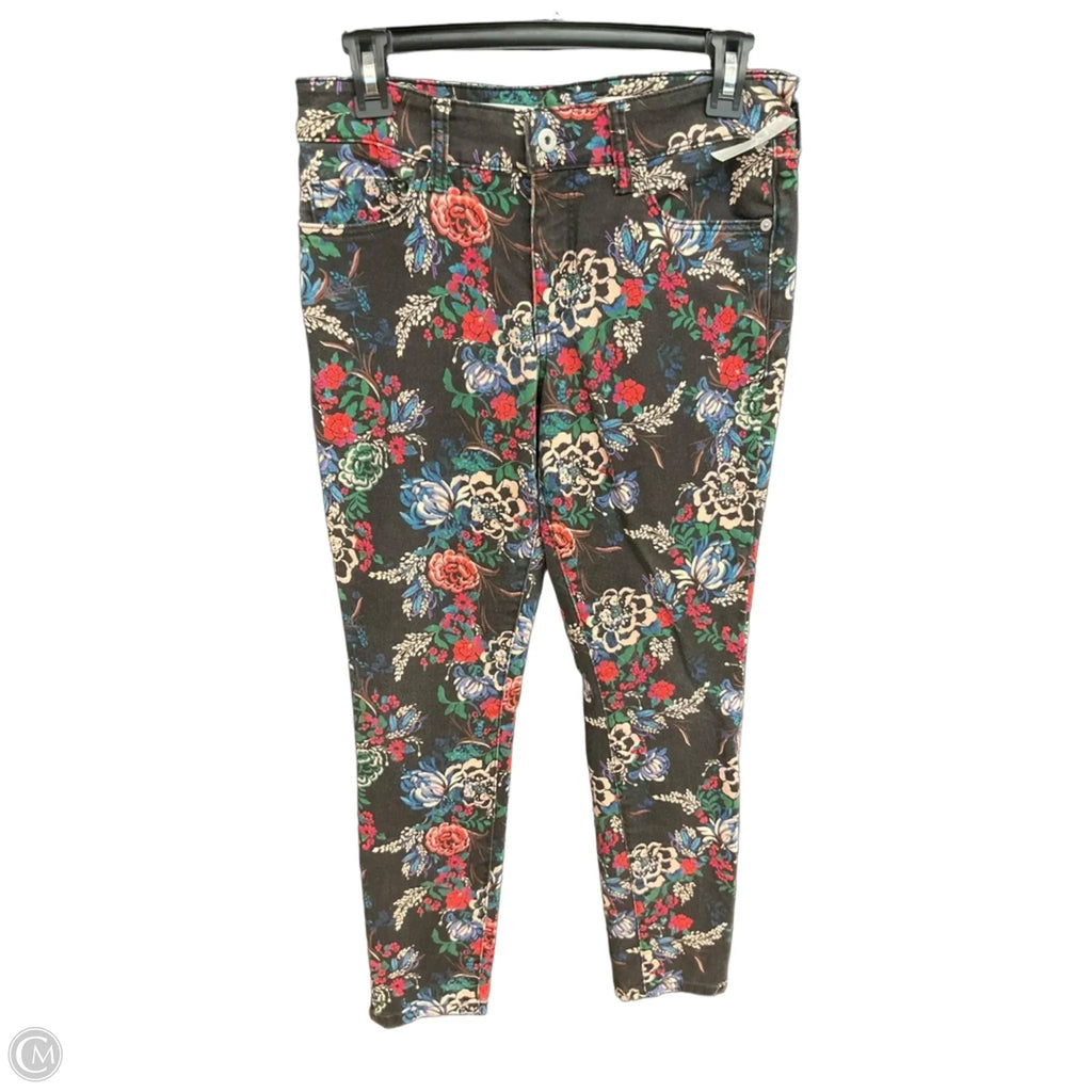 Jeans Skinny By Pilcro In Floral Print, Size: 6