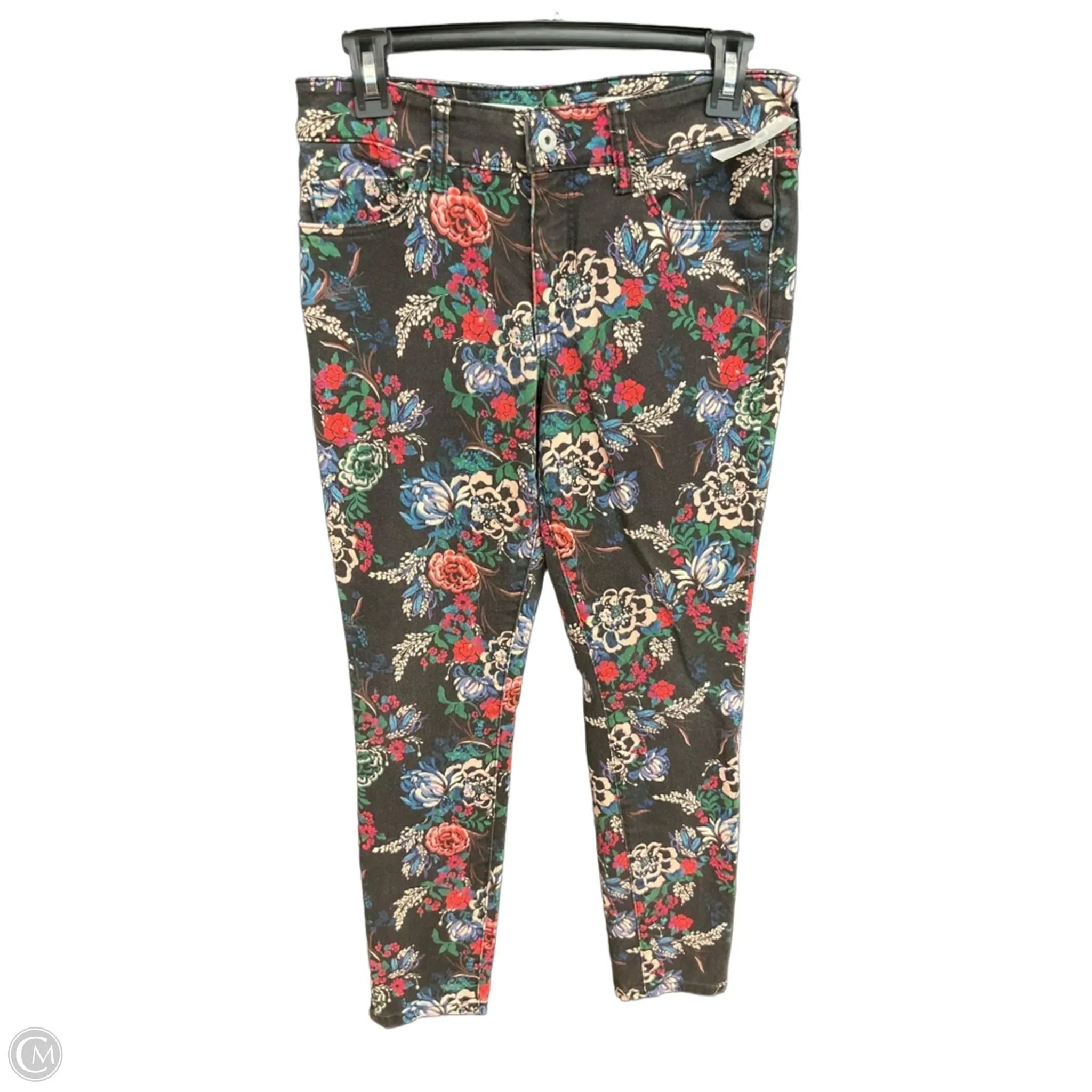 Jeans Skinny By Pilcro In Floral Print, Size: 6