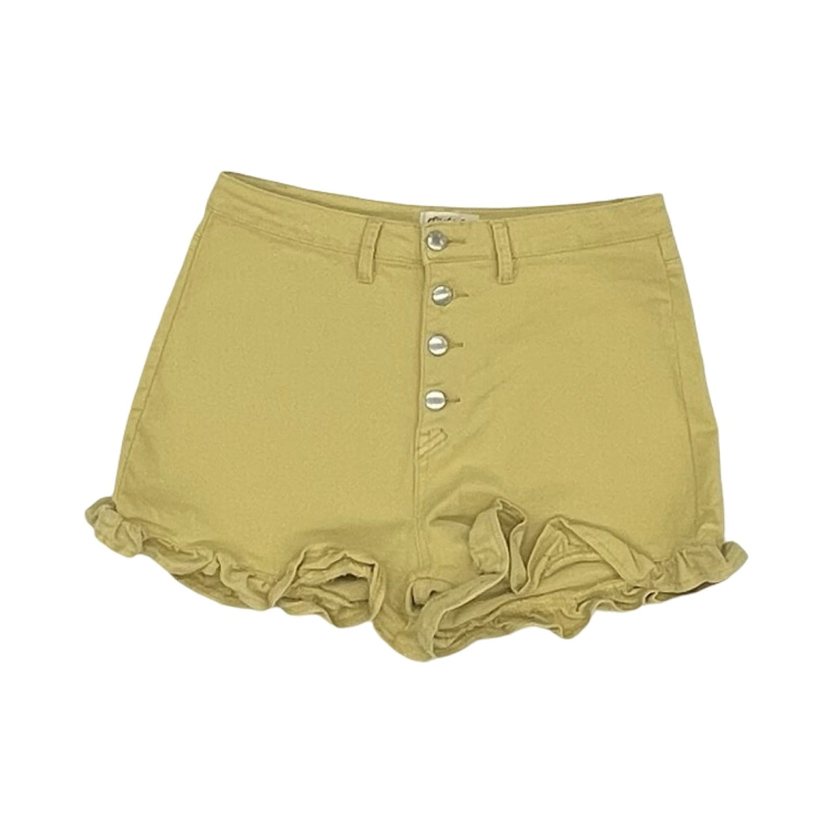 Shorts By Listicle In Yellow Denim, Size:L