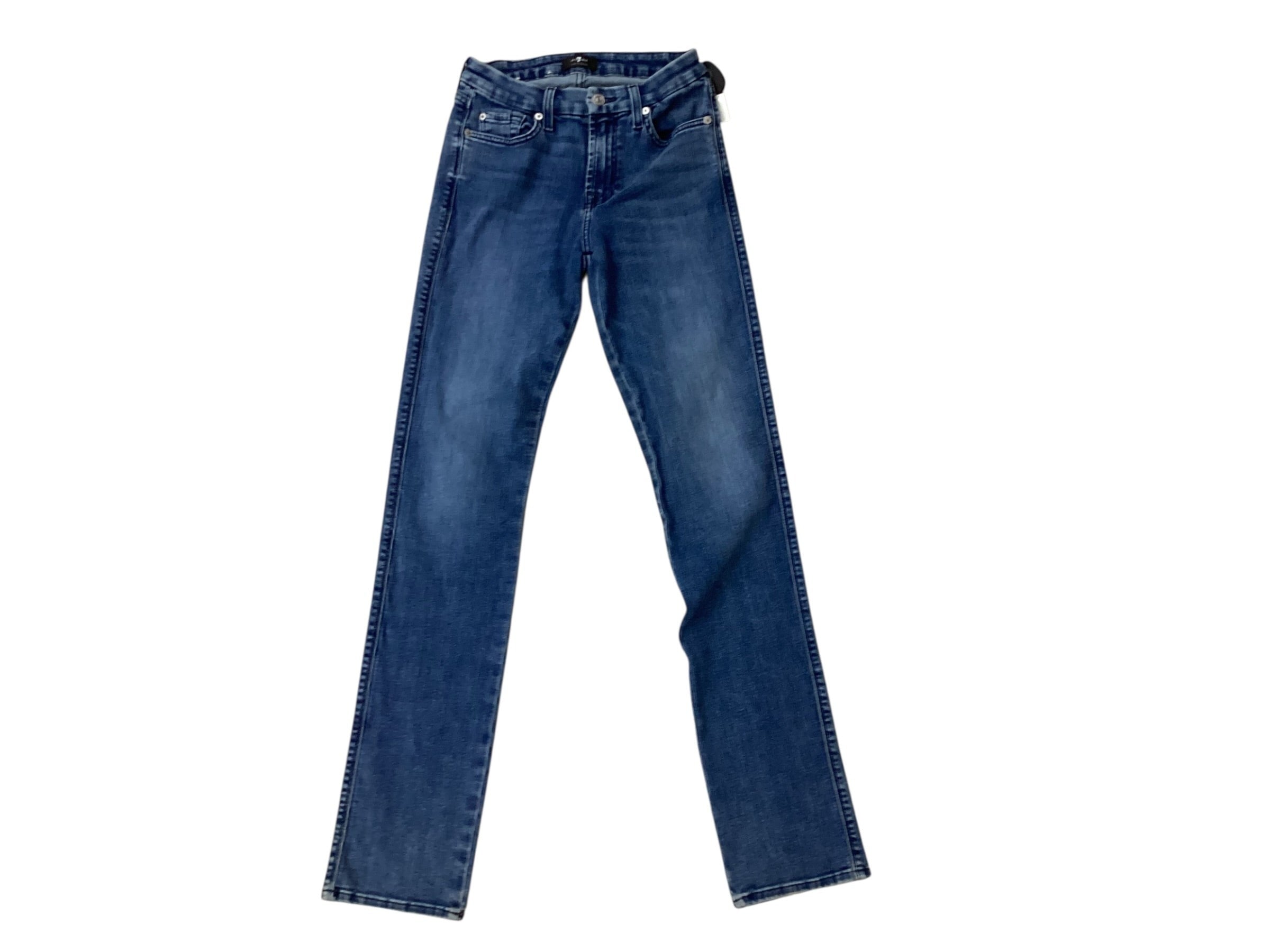 Jeans Skinny By 7 For All Mankind In Blue Denim, Size:2
