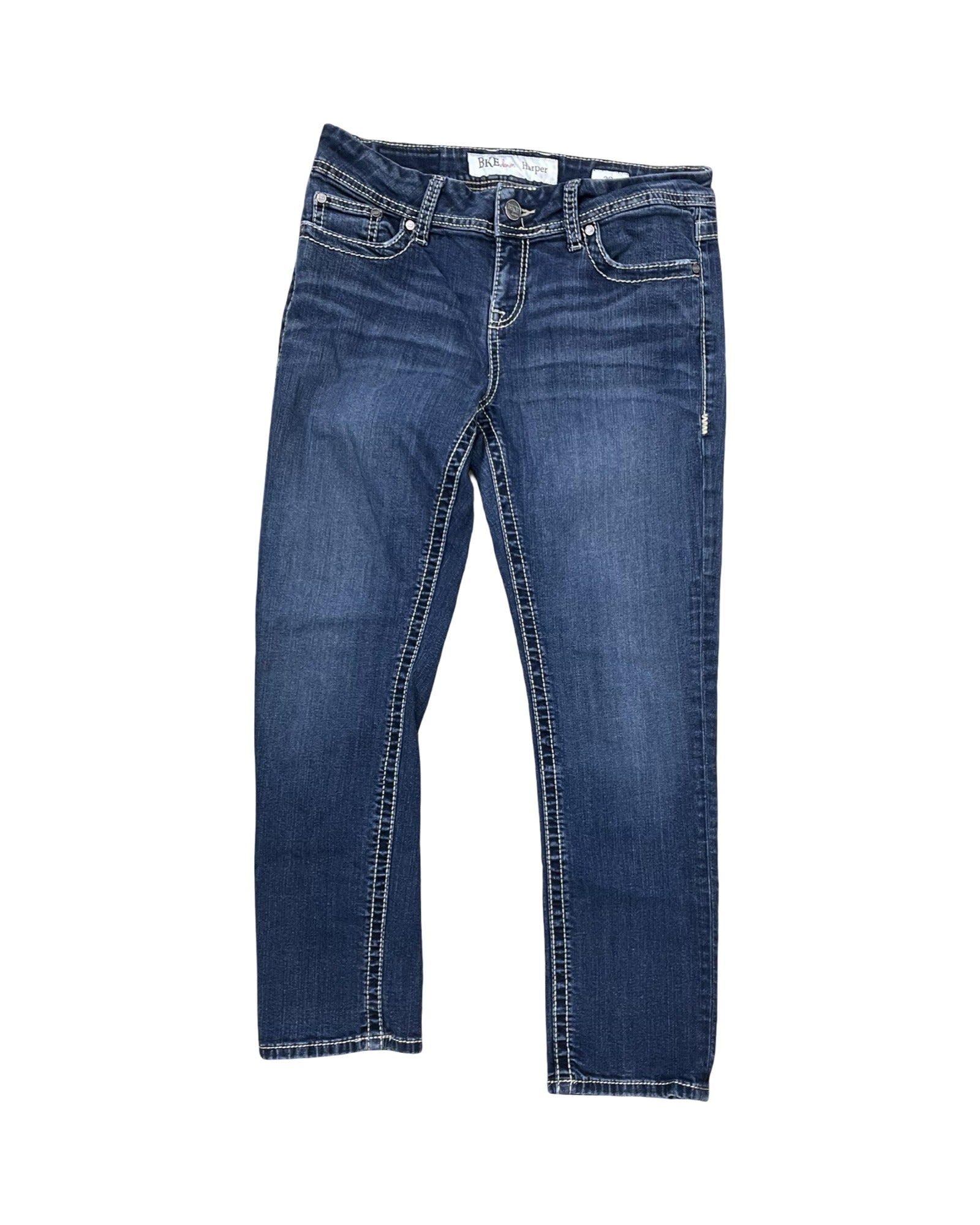 Jeans Cropped By Bke In Blue Denim, Size:8