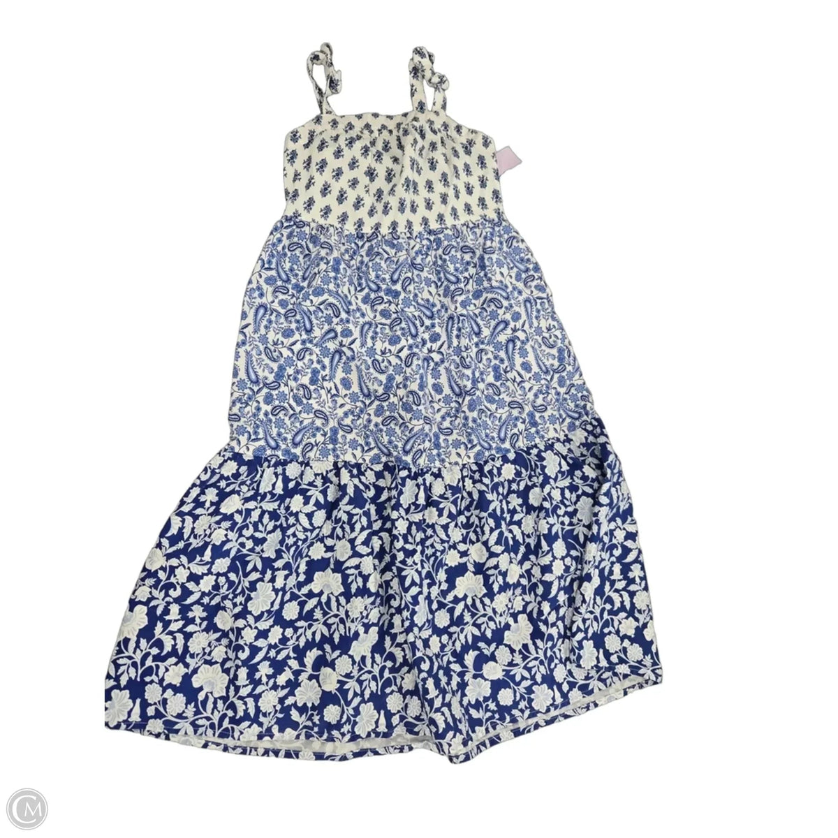 Dress Casual Short By Cmf In Blue & White, Size: M