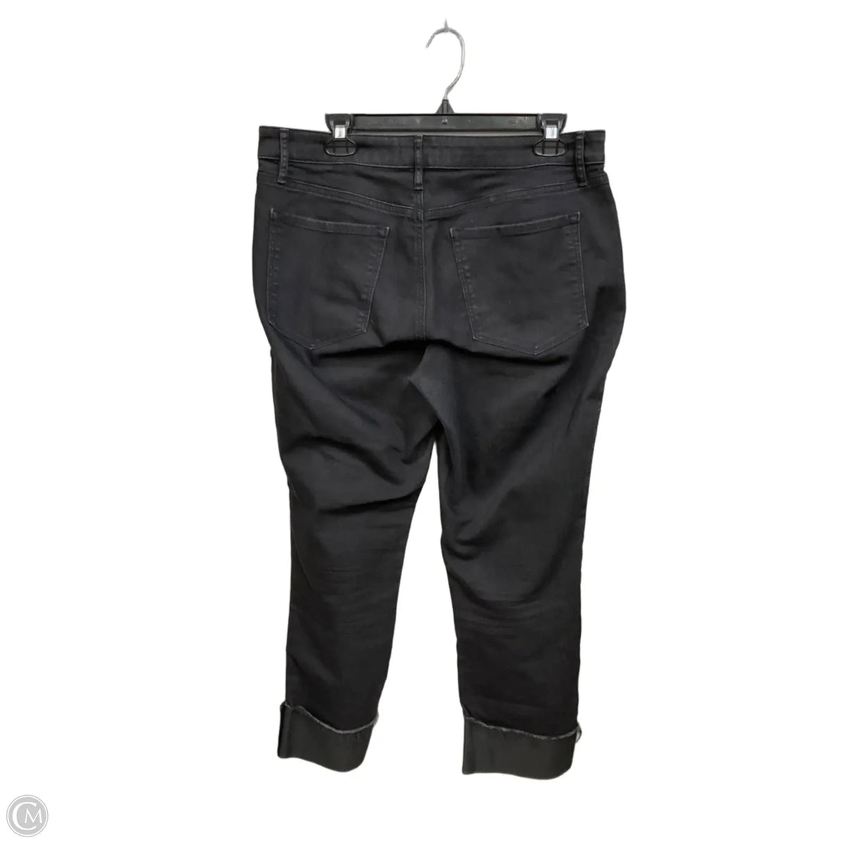 Jeans Straight By Loft In Black Denim, Size: 12