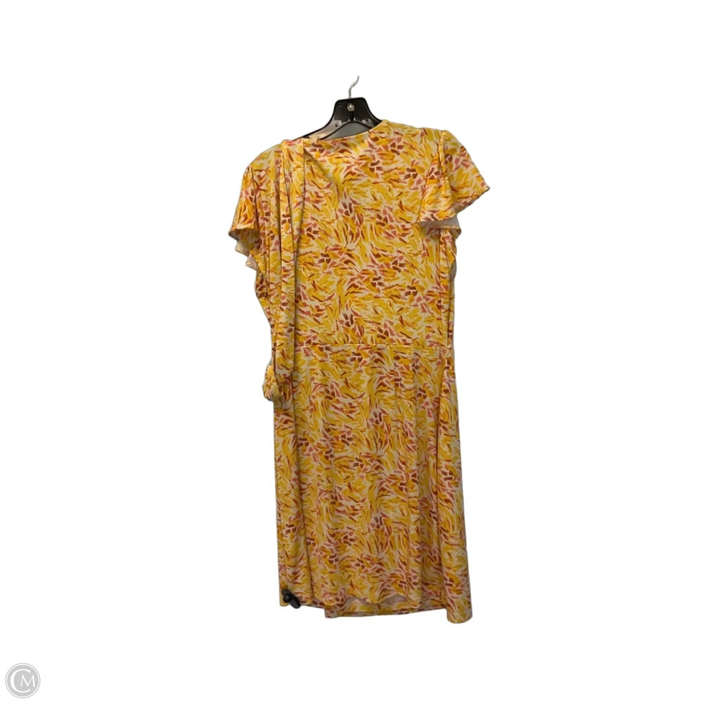 Dress Casual Midi By Nine West Apparel In Yellow, Size: Xl