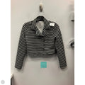 Jacket Moto By Clothes Mentor In Striped Pattern, Size: 14