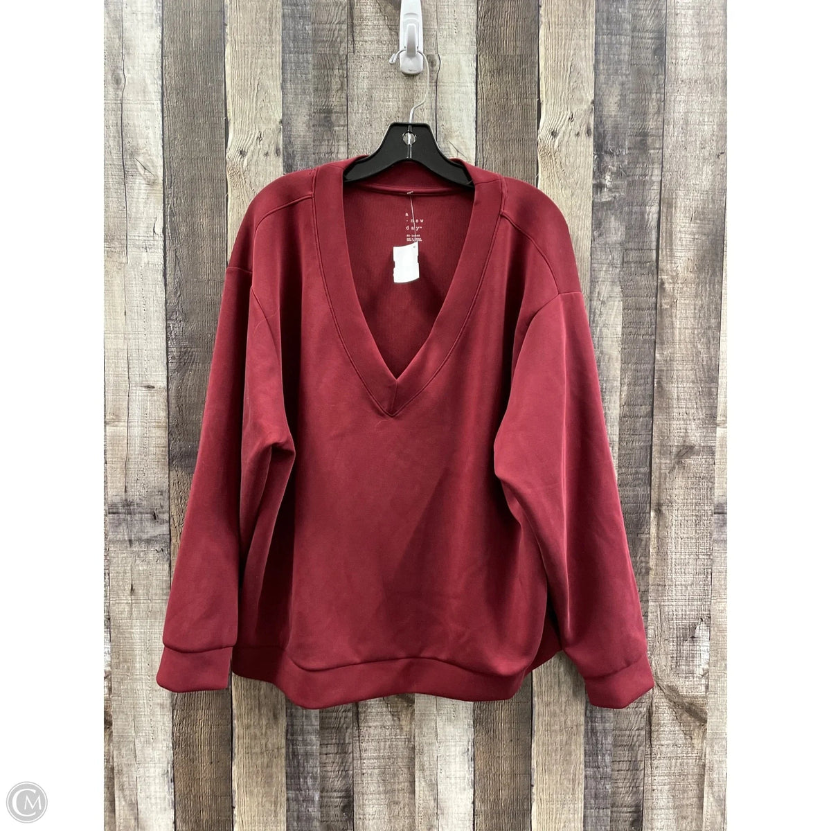 Sweatshirt Collar By A New Day In Maroon, Size: Xxl