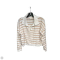 Top Long Sleeve By Dreamers In Tan & White, Size: L