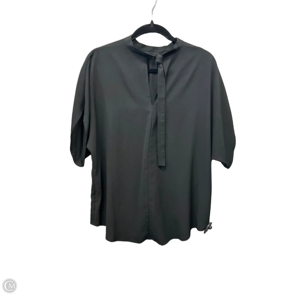 Blouse Short Sleeve By Shein In Black, Size: L