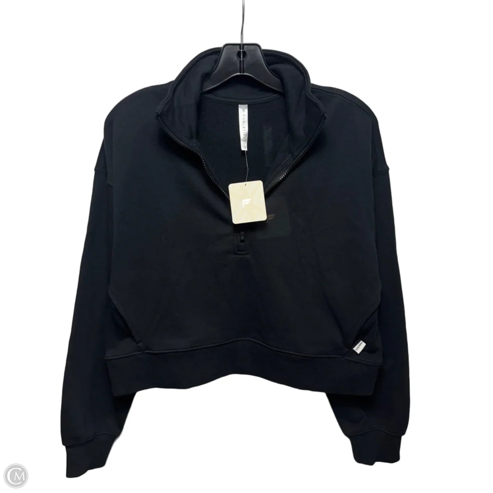 Cropped Athletic Sweatshirt Collar By Fabletics In Black, Size: Xs