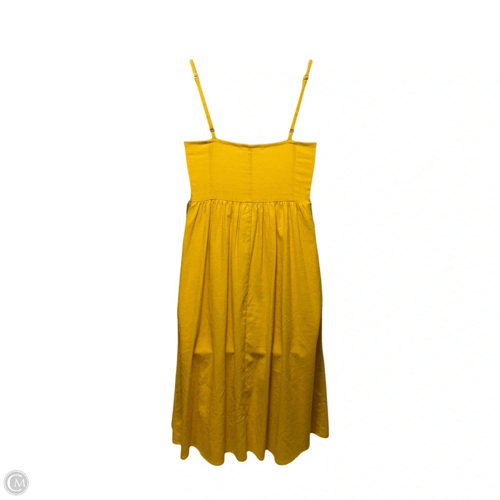 Eve Linen Dress By Rollas In Yellow, Size: 10