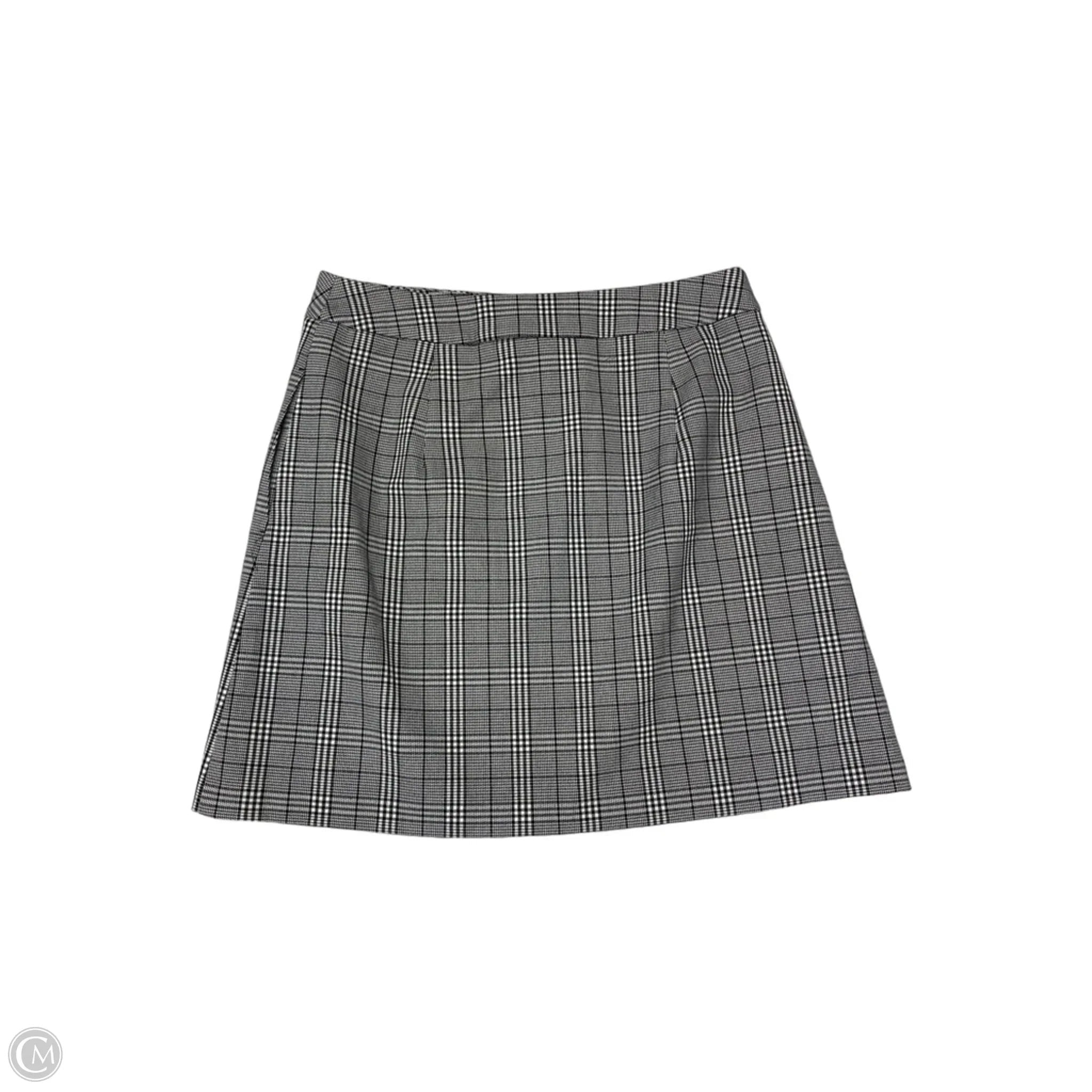 Skirt Midi By A New Day In Plaid Pattern, Size: 10