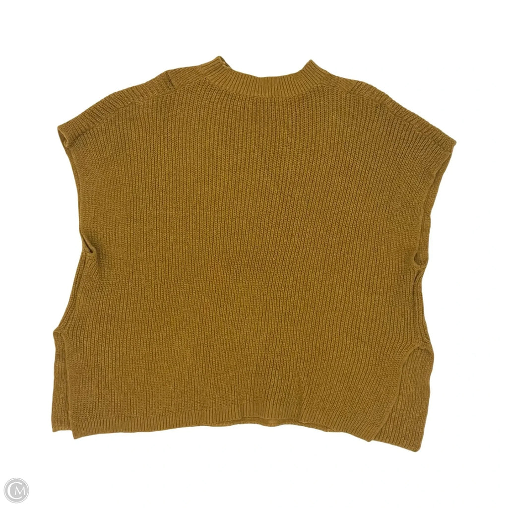 Vest Sweater By Clothes Mentor In Tan, Size: 2x
