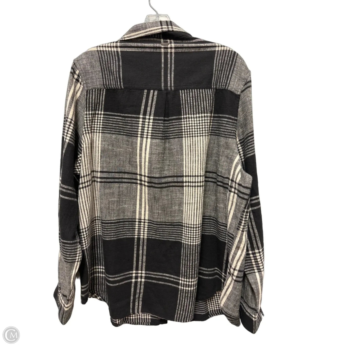 Blouse Long Sleeve By Oneill In Plaid Pattern, Size: L