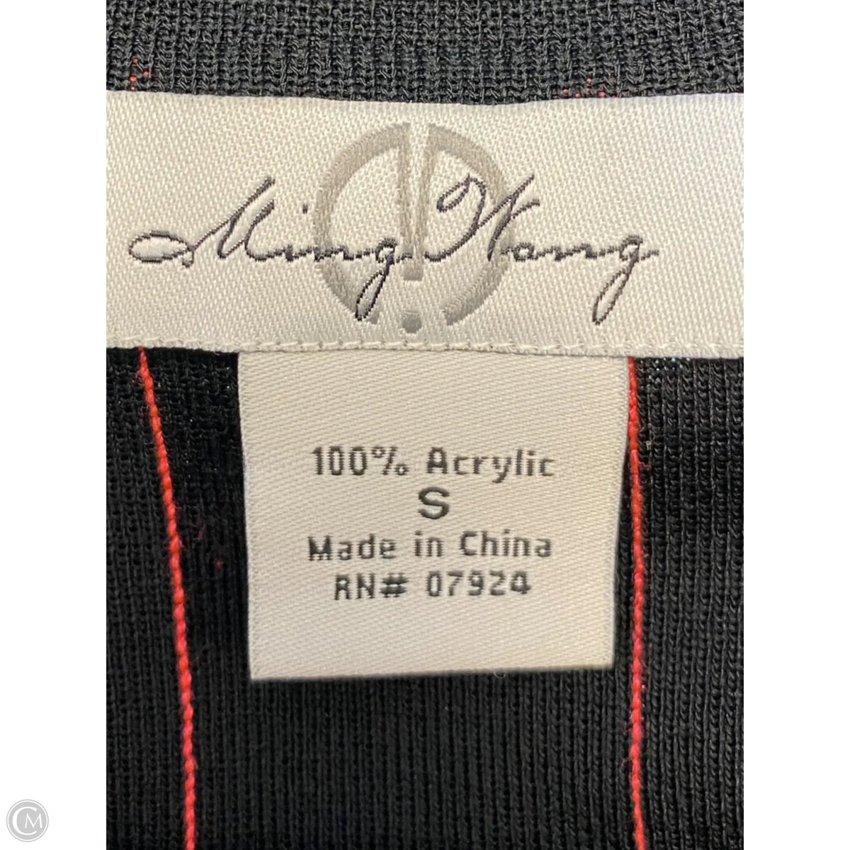 Cardigan By Ming Wang In Black & Pink, Size: S